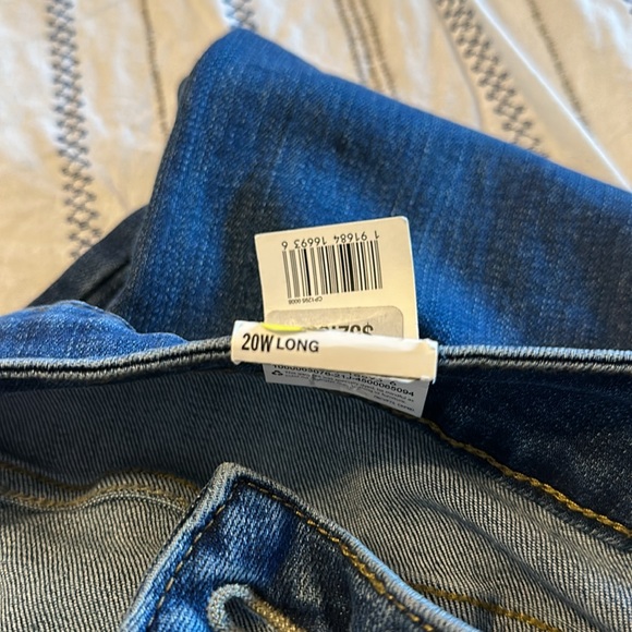 NWT Women’s Lee Regular Fit Straight Leg High Rise Jean Sz 20W Long - Picture 5 of 6